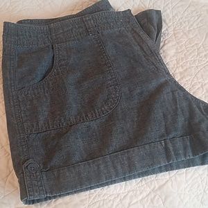 Blue Chambray Shorts